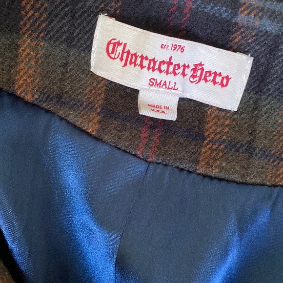Vintage Urban Outfitters Character Hero Shrunken Plaid Blazer Jacket Size S - Picture 4 of 5